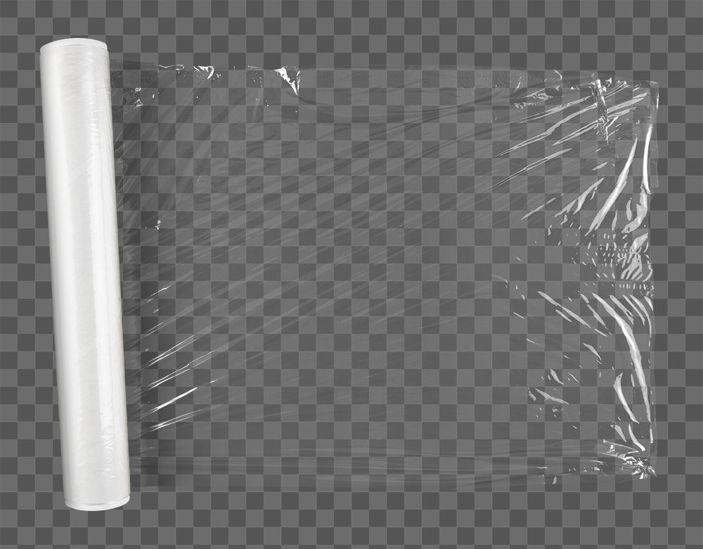 Stretch wrap roll png, plastic texture, transparent background