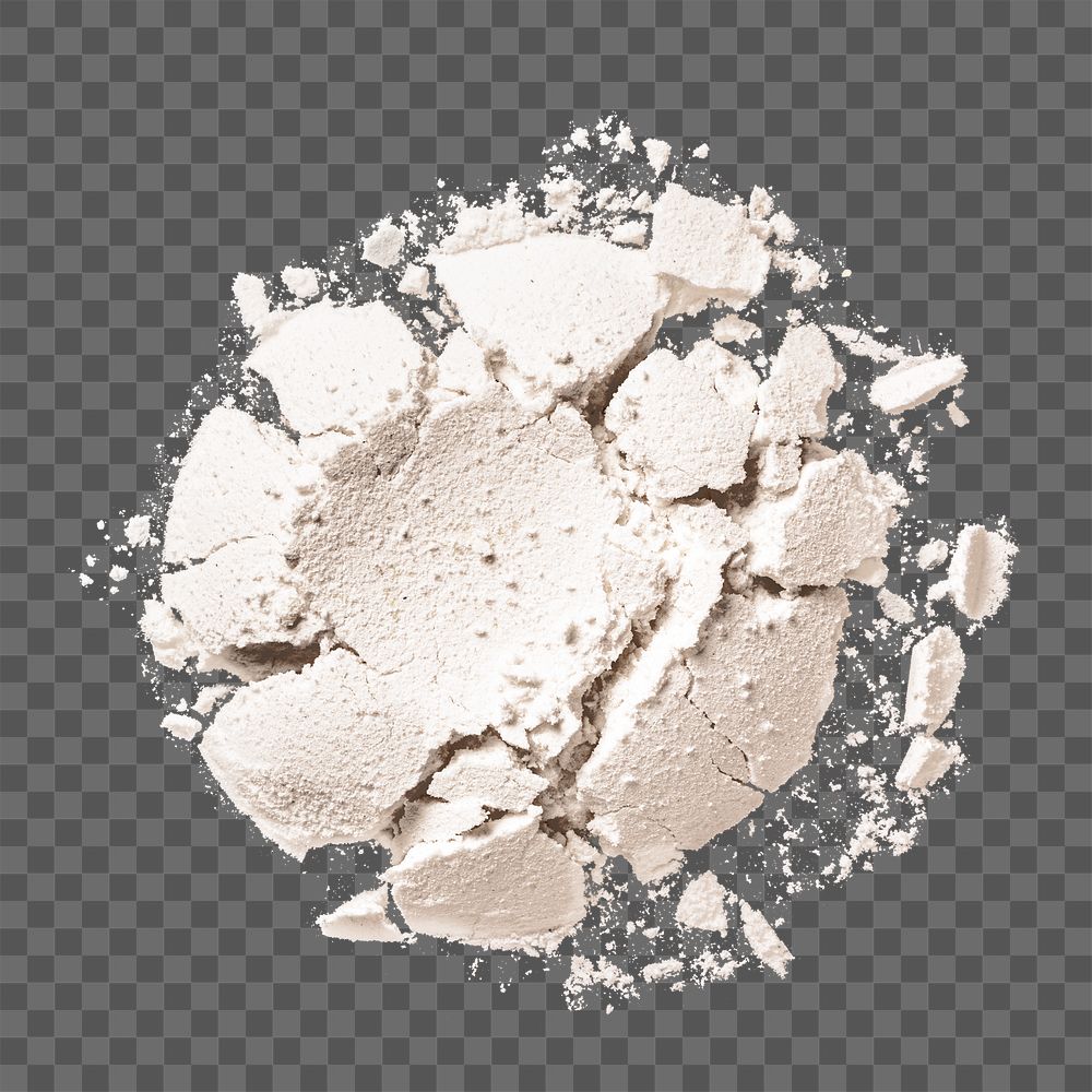 Beige round powder png, collage element design