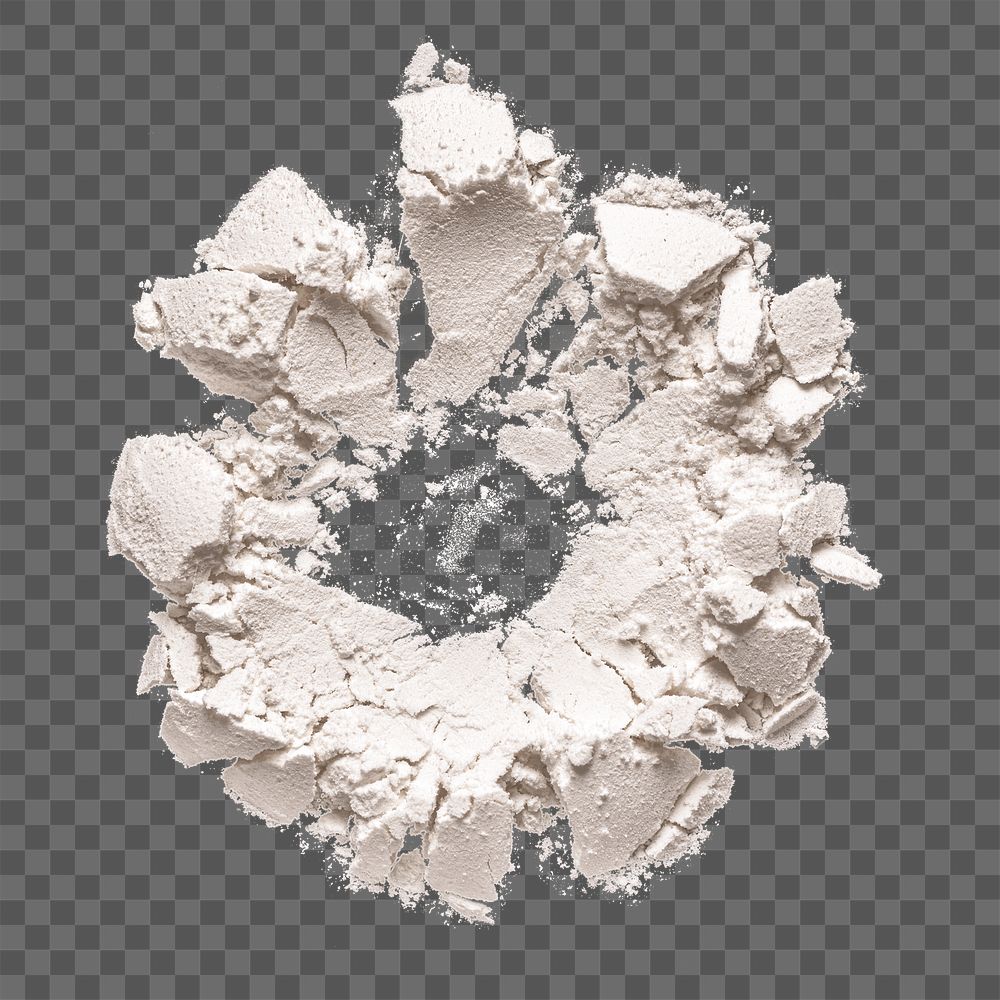 Beige round powder png, texture collage element design