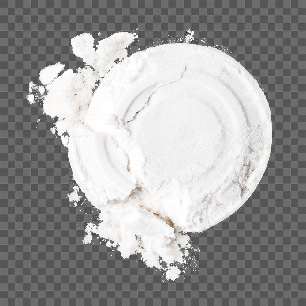 White powder png, collage element clipart, isolated object design