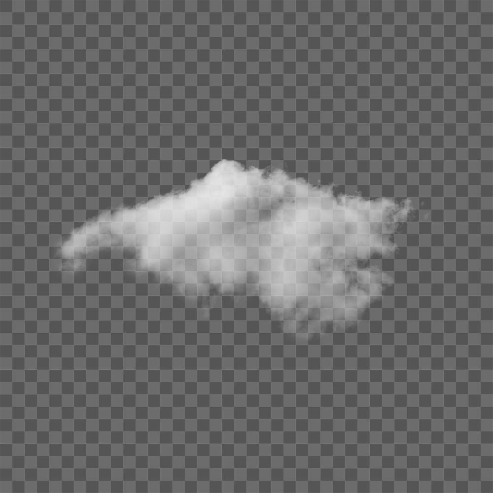 White cumulus cloud design element