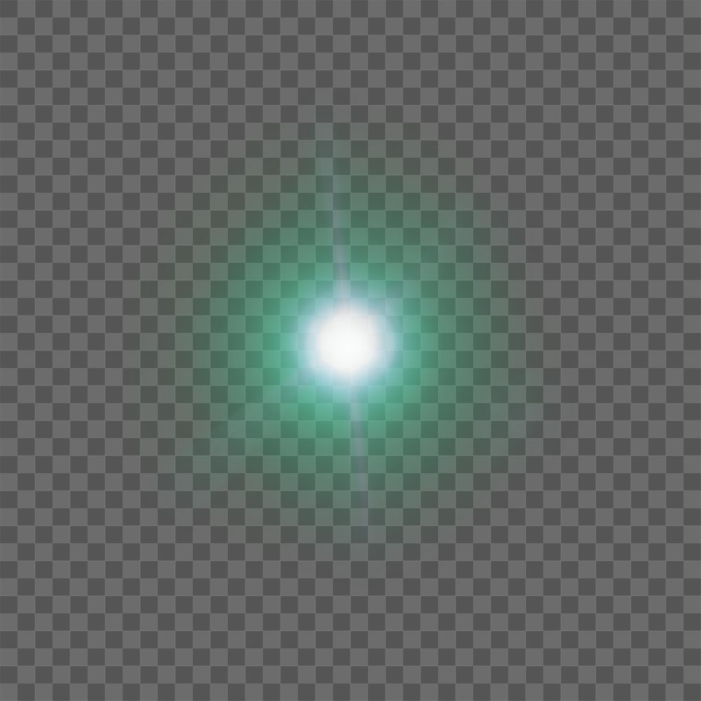 Green flare light effect design element