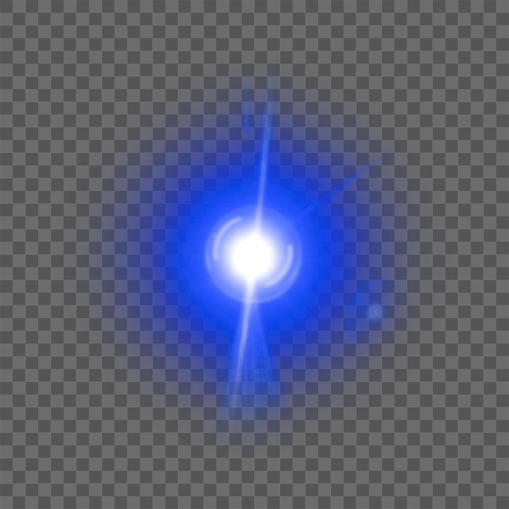 Blue lens flare effect design element
