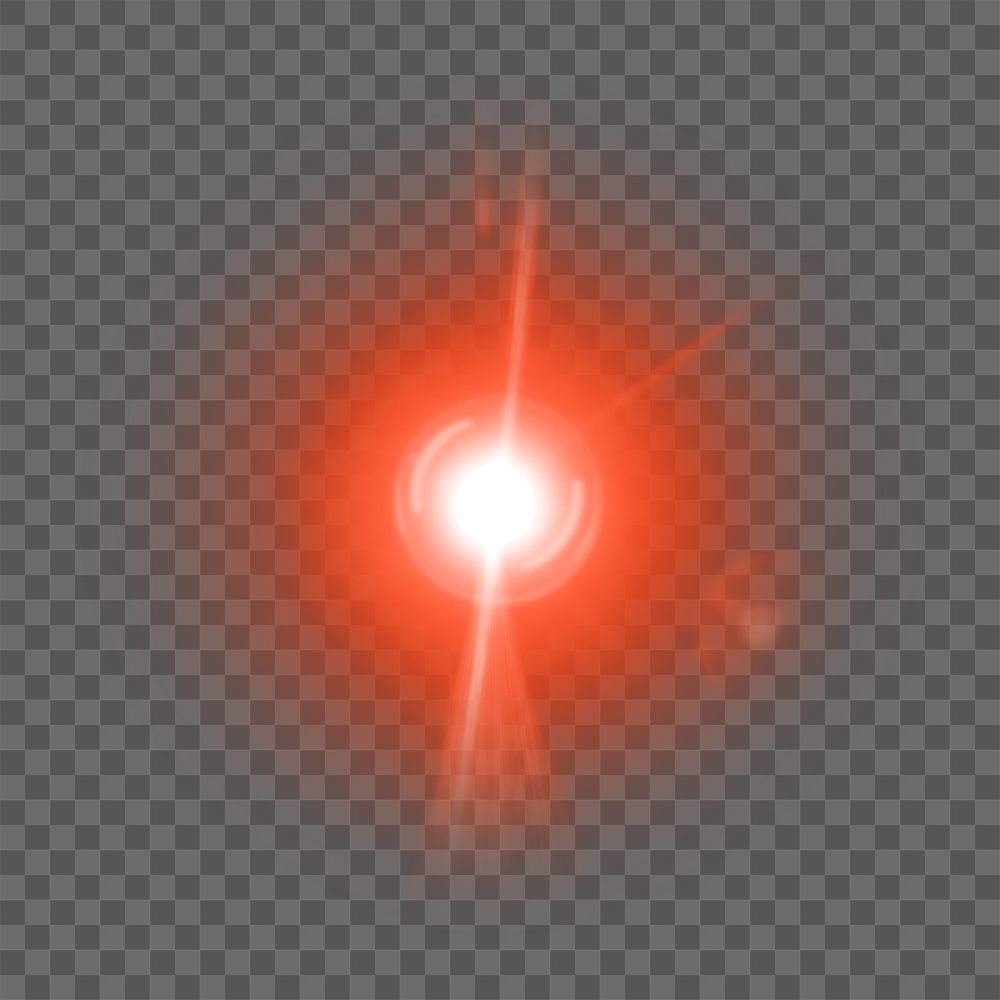 Red lens flare effect design element