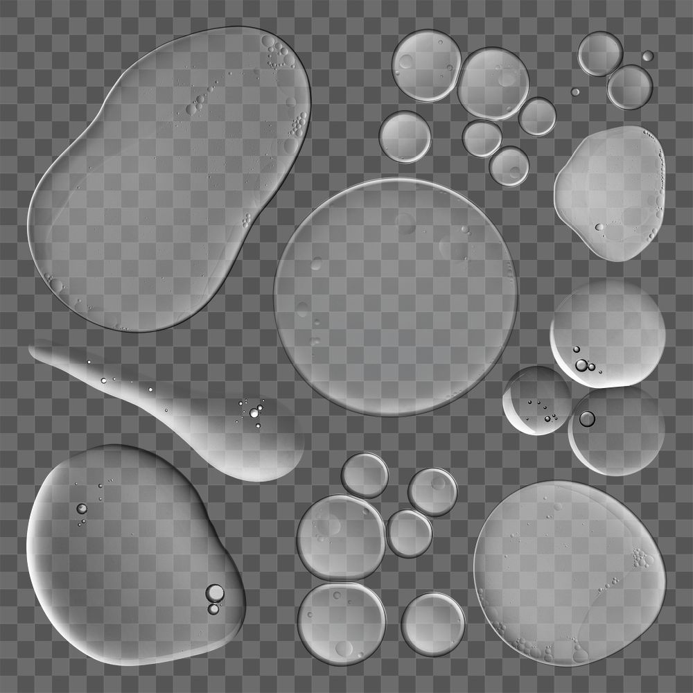 PNG oil bubble macro shot transparent liquid abstract