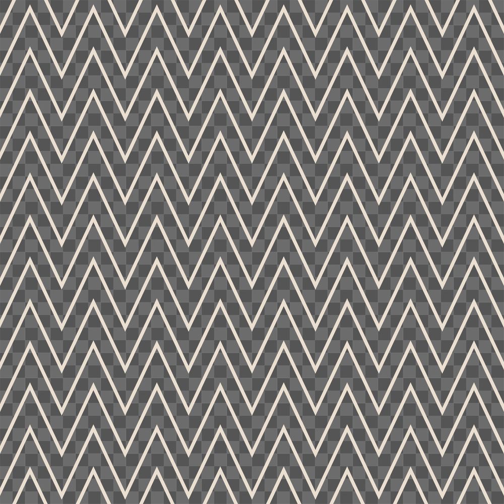 Abstract zig-zag png pattern, transparent background, beige tribal design