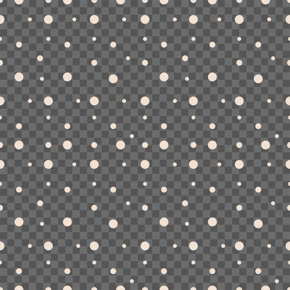 Aesthetic pattern png, transparent background, beige polka dot