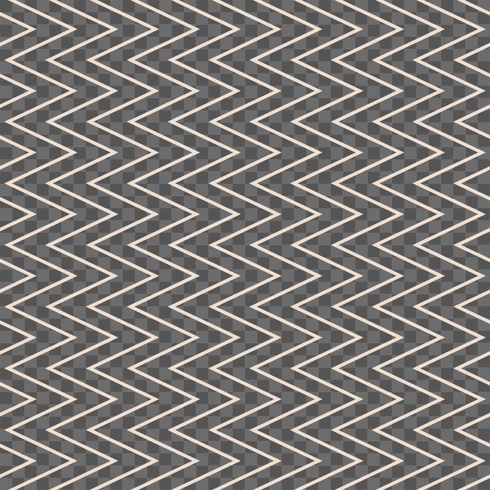 Beige zig-zag png pattern, transparent background, abstract seamless design