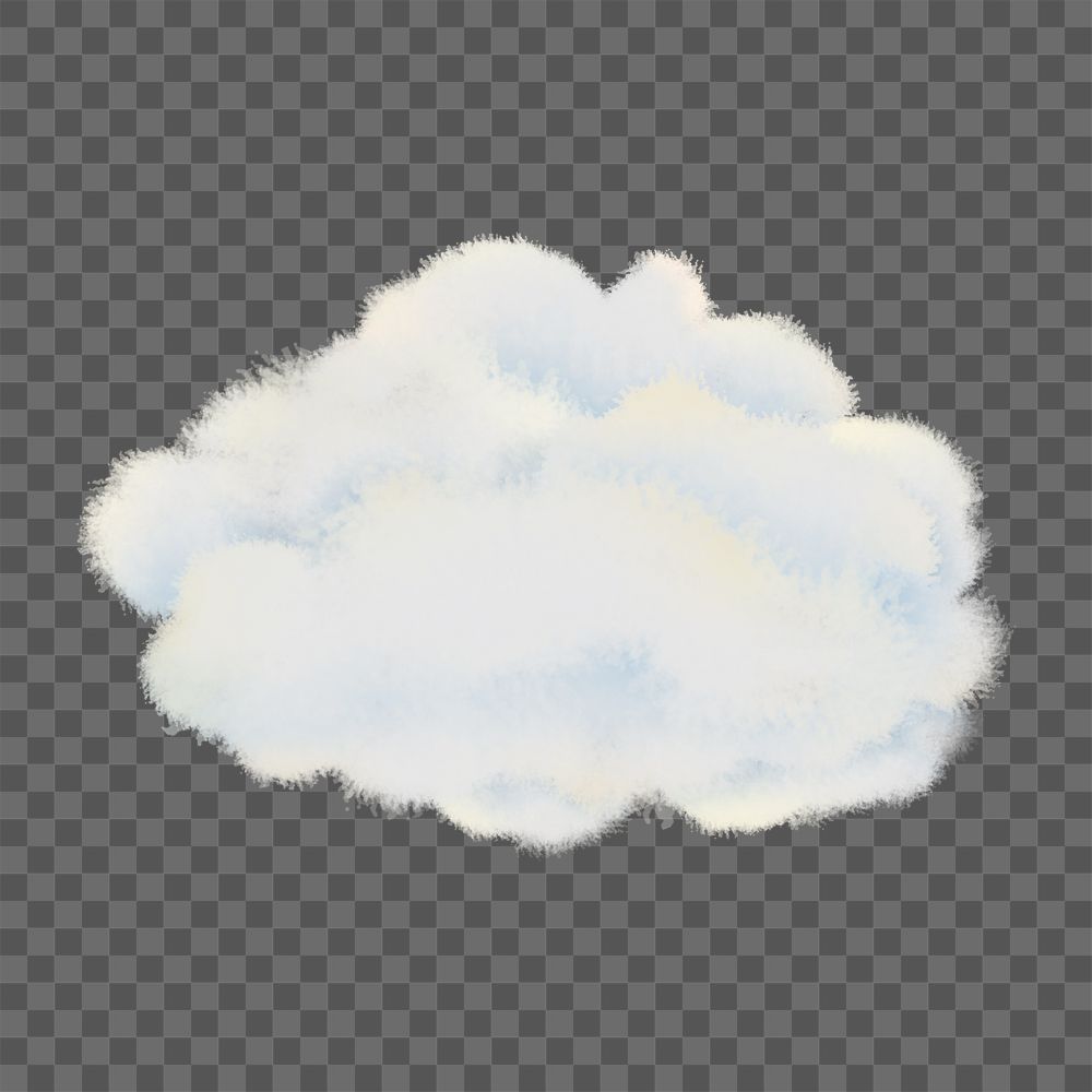 Cloud png sticker, cute illustration design, transparent background