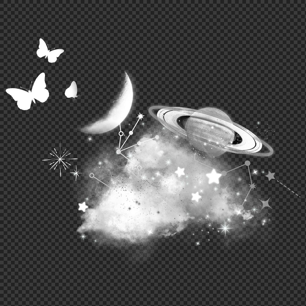 Dreamy Saturn png sticker, celestial transparent background