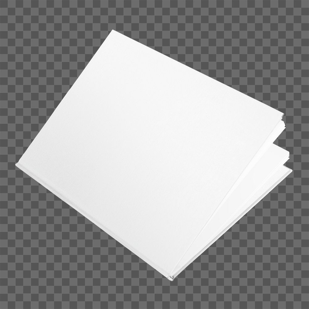 Blank book png sticker, transparent background and isolated object 