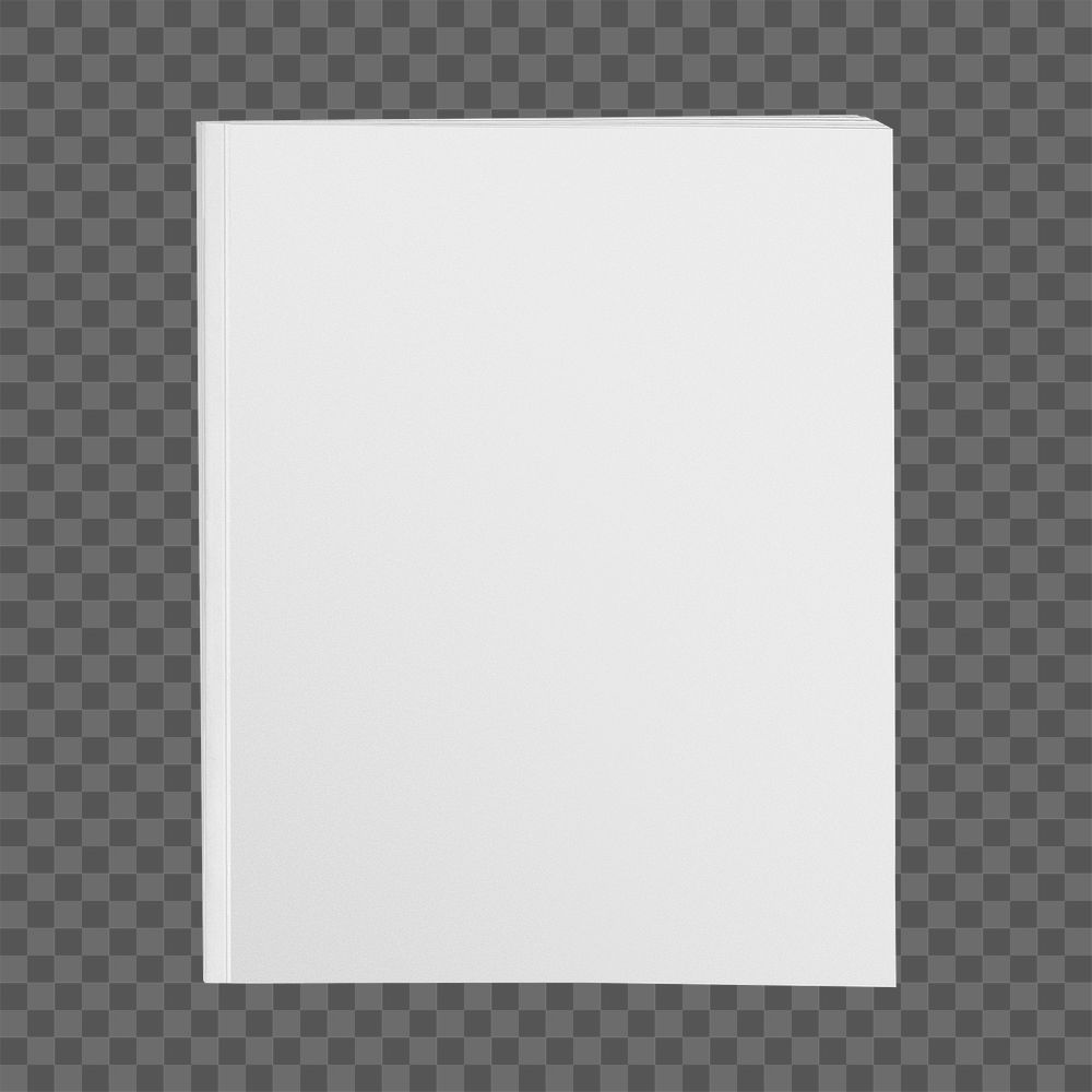 White book png sticker, isolated object, transparent background