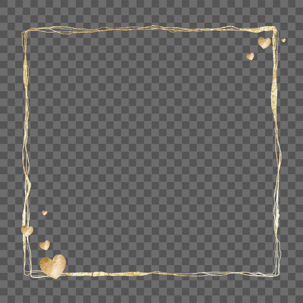Gold frame clean png background