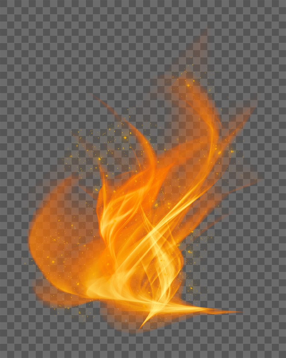Png retro orange fire flame transparent graphic