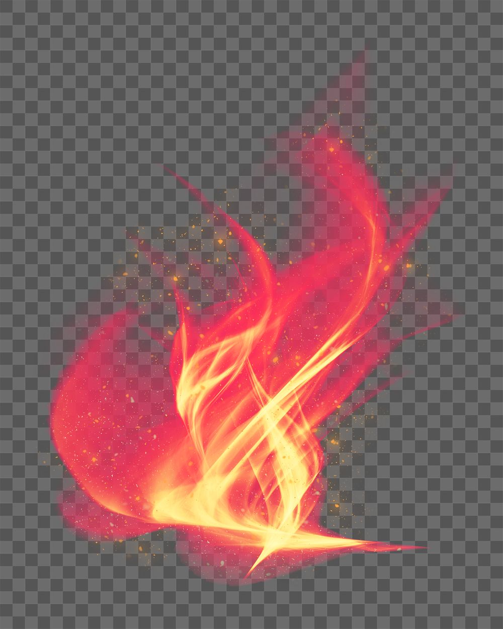 Png retro red fire flame graphic element