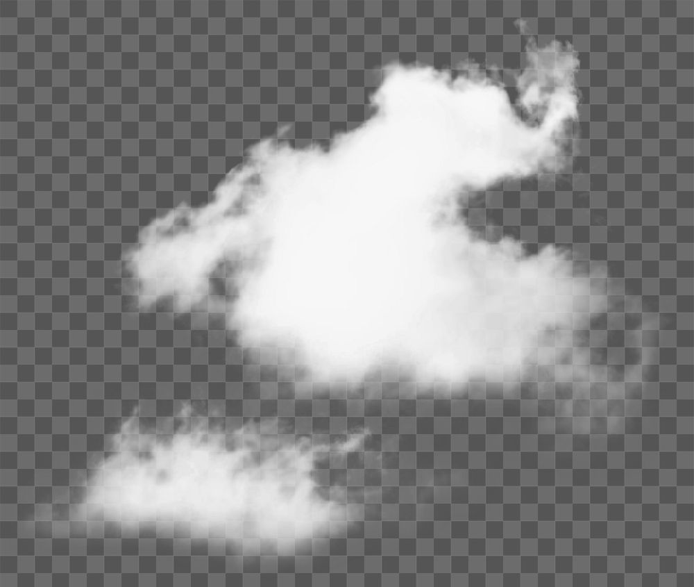 White cloud png on transparent background