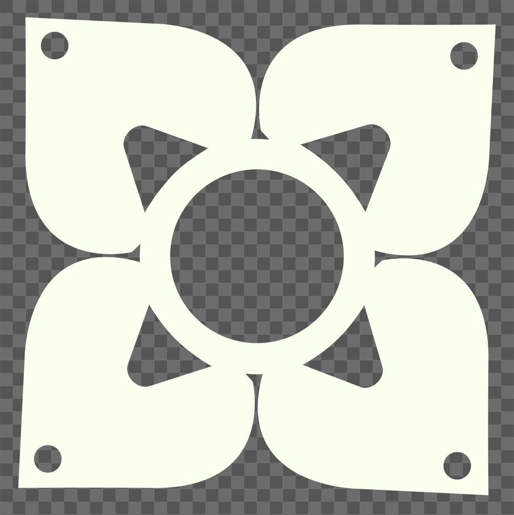 Flower minimal icon png illustration for branding