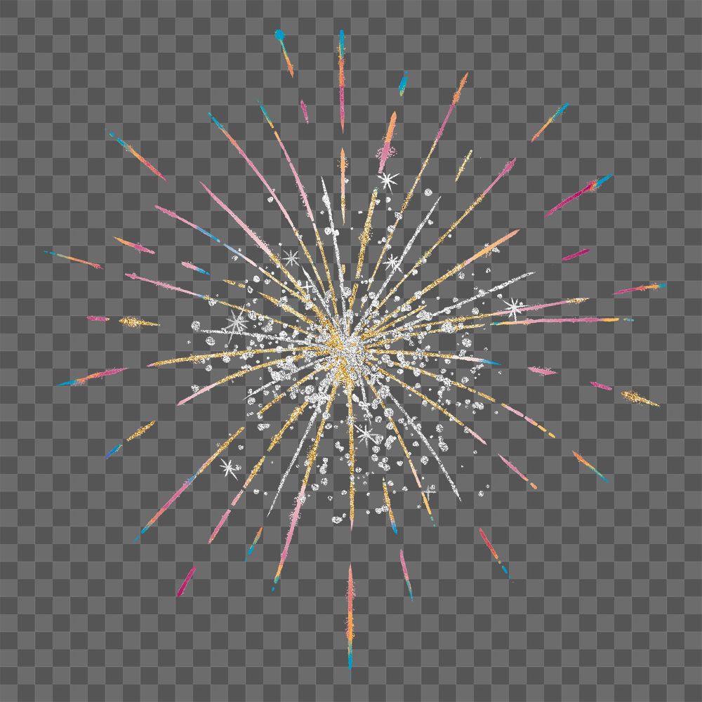 Beautiful firework png design element for celebration