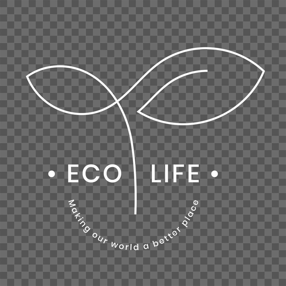 Eco life environmental logo png with text