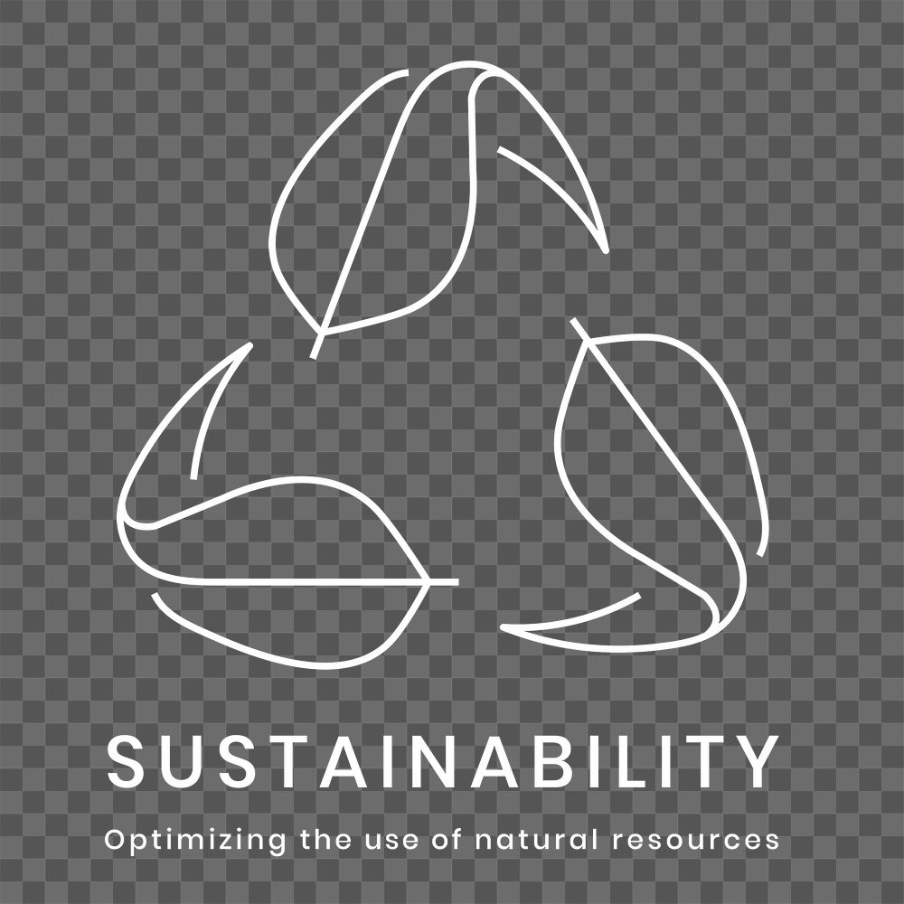 Sustainability environmental logo png with text