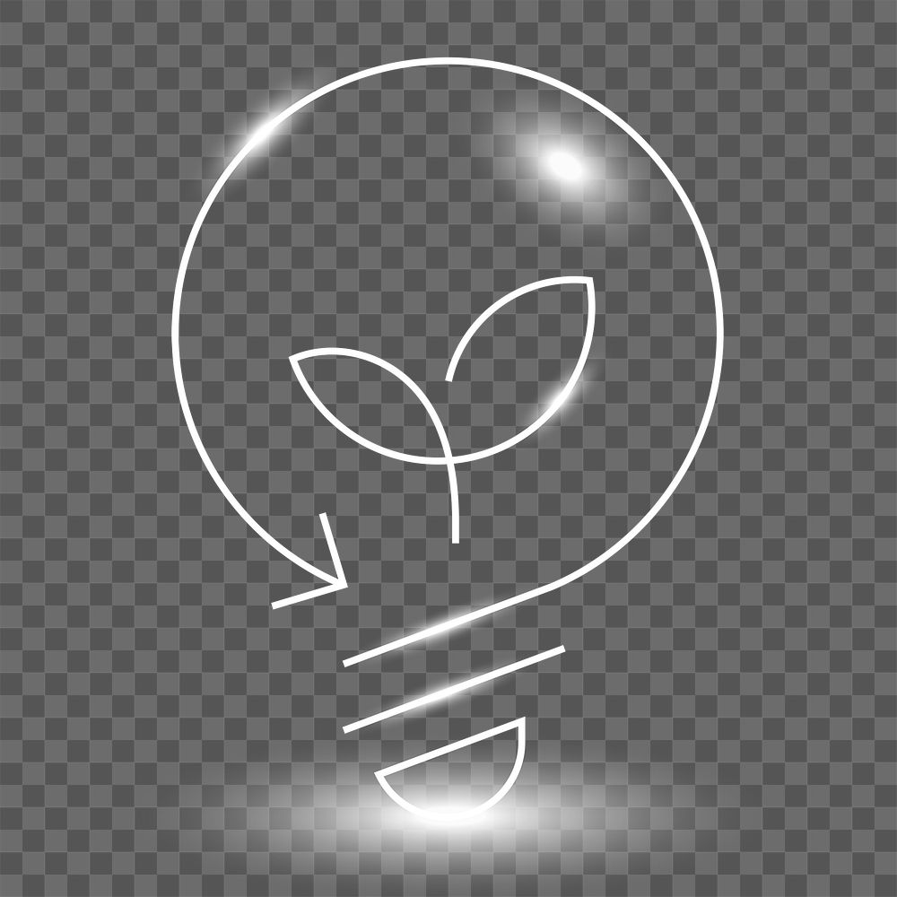 Environmental light bulb icon png clean technology symbol