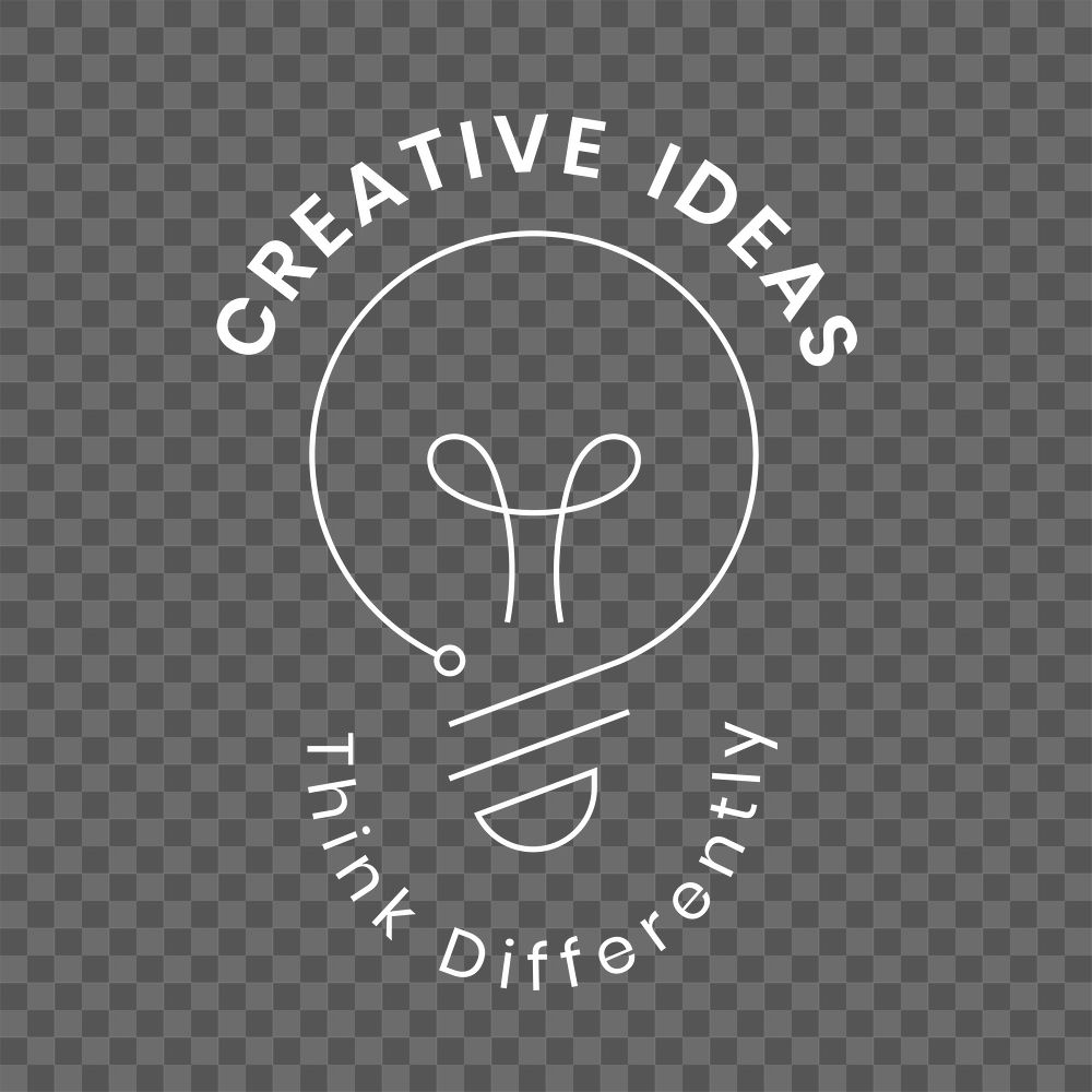 Creative ideas logo png education technology with light bulb graphic