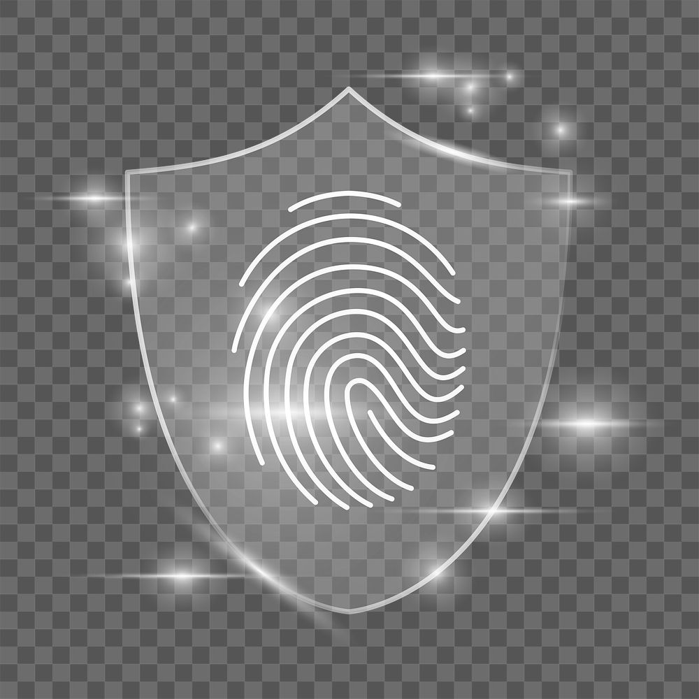 Fingerprint biometric scan png cyber security technology