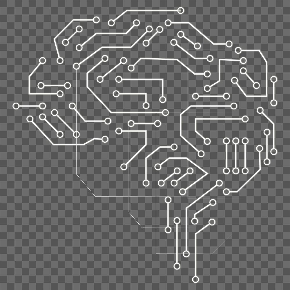 AI technology brain png digital transformation concept