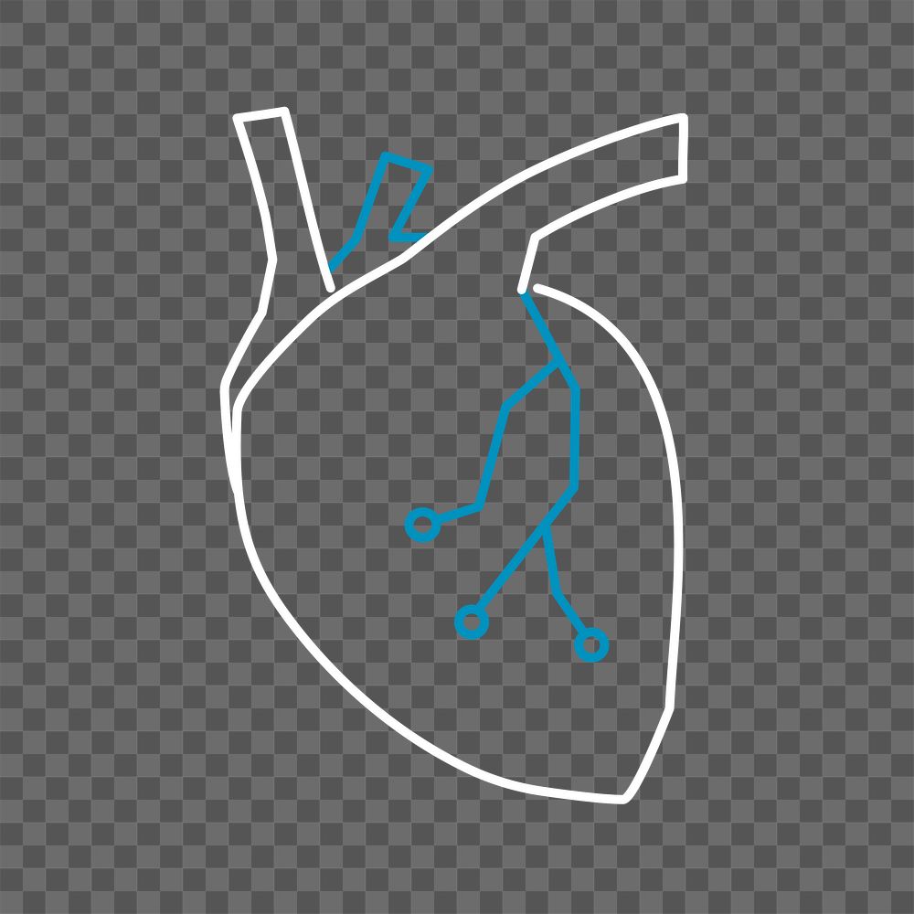 Heart icon png clipart for cardiac technology