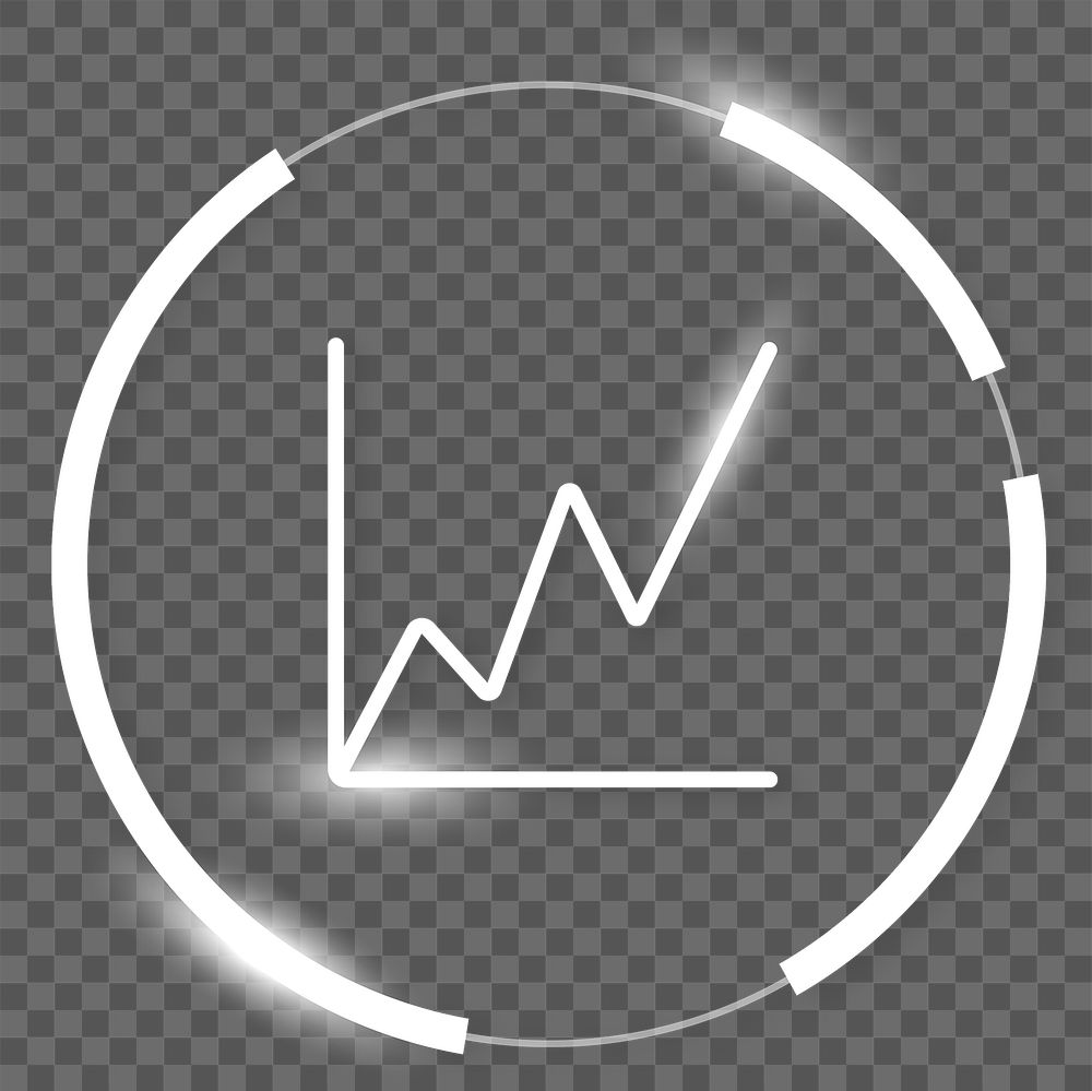 Growing graph icon png business analytics chart symbol