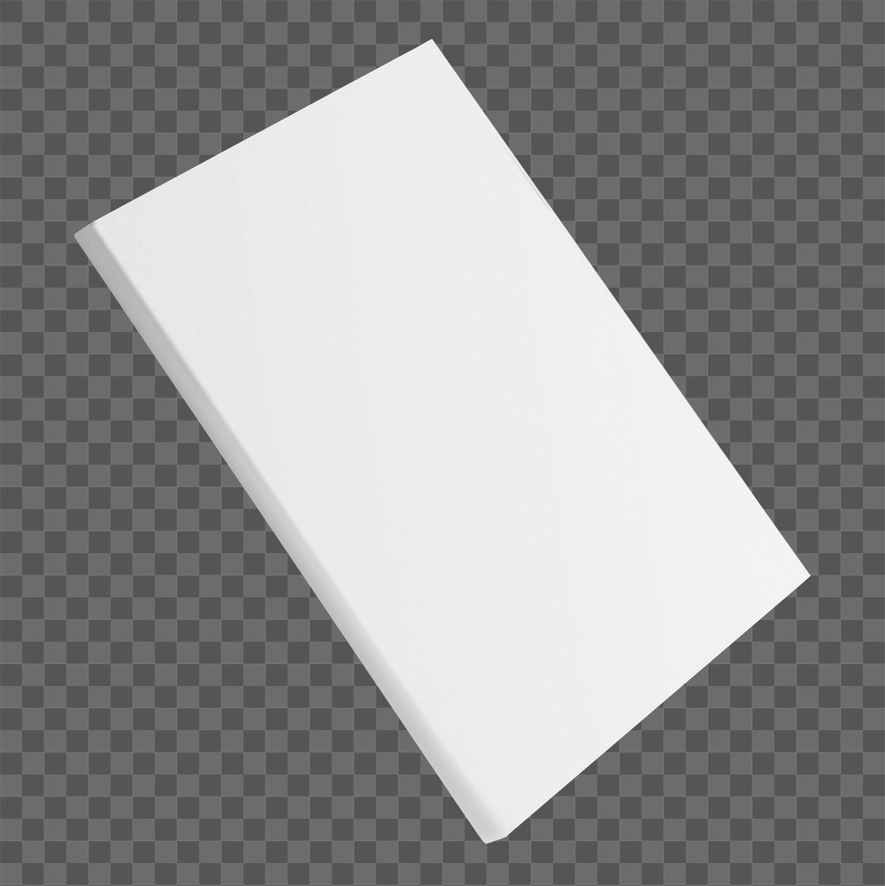 Blank book png on transparent background