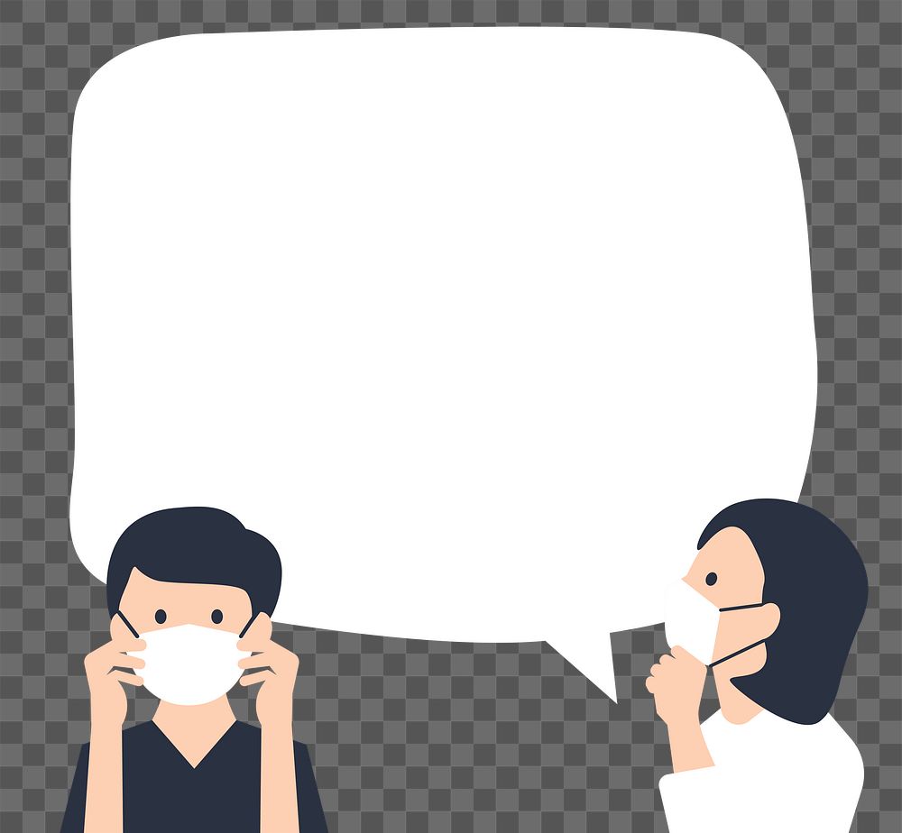 Wear a mask png frame speech bubble