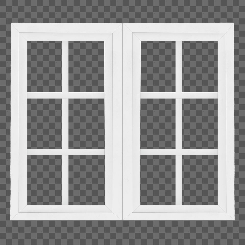 Sash window png clipart, home exterior design on transparent background