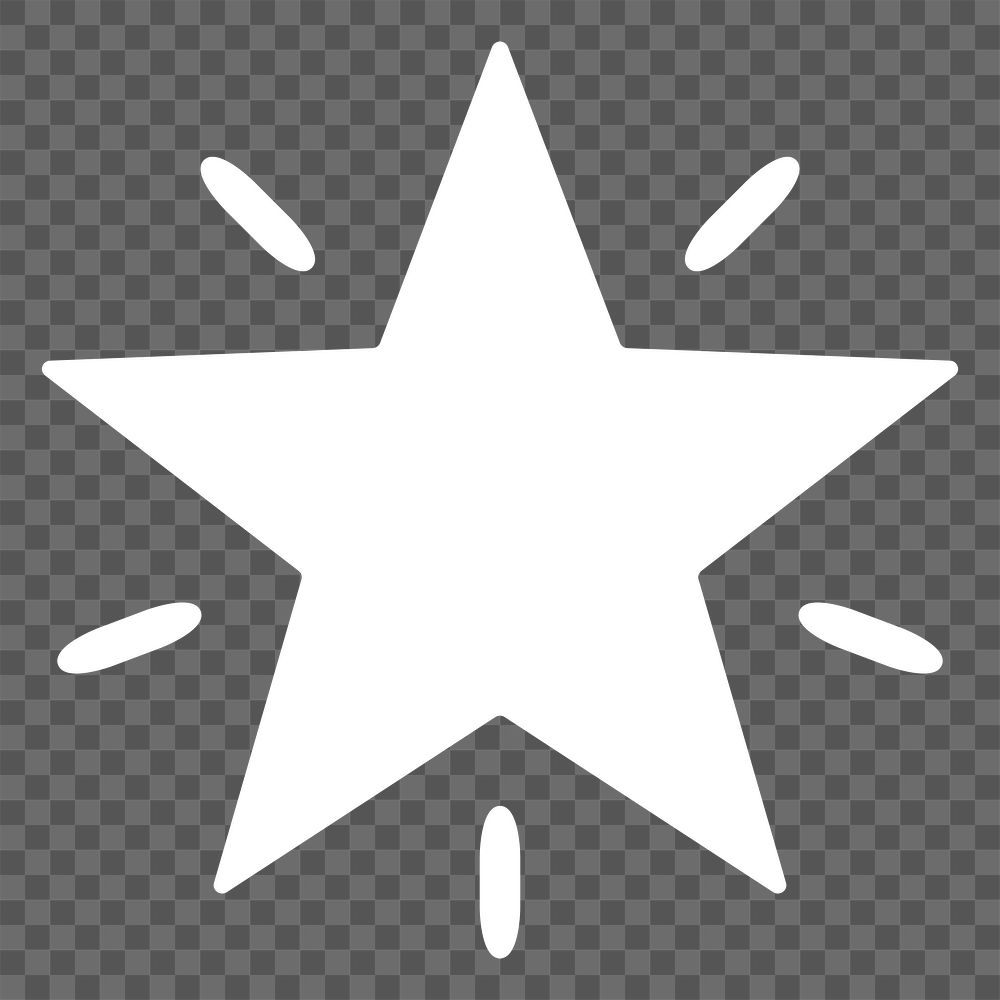 Png sparkling stars icon in simple style