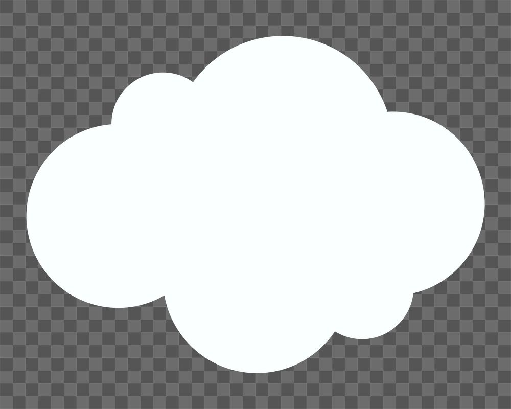 Cloud png flat sticker collage, transparent clipart