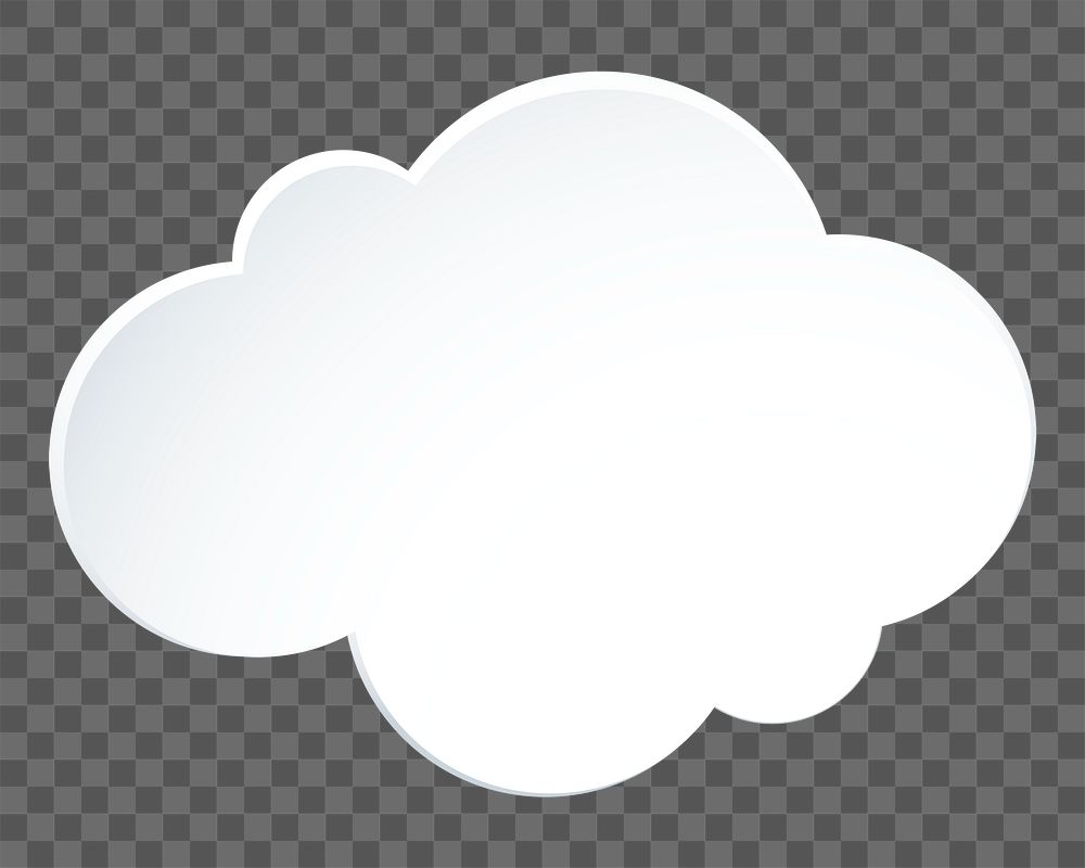 Cloud png sticker collage, 3d transparent clipart