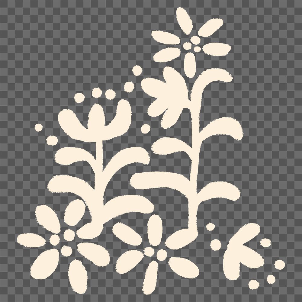 Flower PNG sticker, simple graphic
