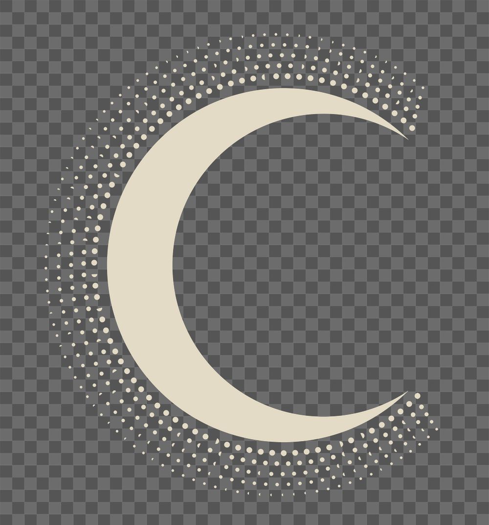 Celestial art png sticker, aesthetic crescent moon, galaxy illustration