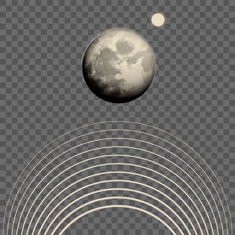 Space moon png background, beautiful galaxy illustration