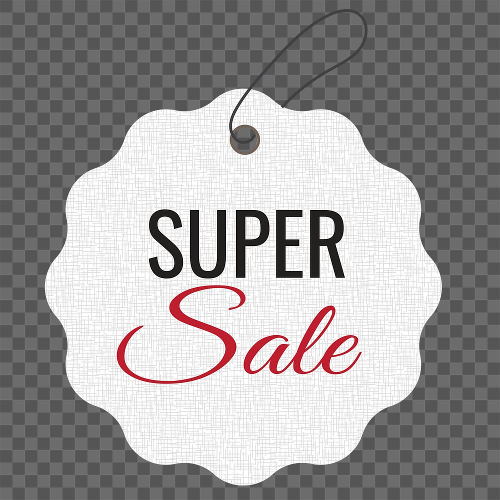 Super sale png badge sticker, shopping clipart transparent