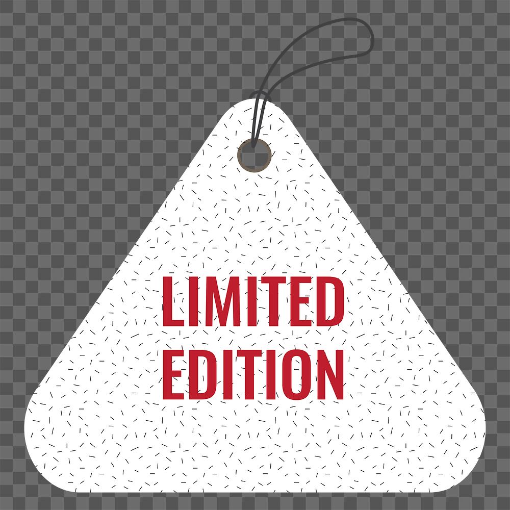 Limited edition png badge sticker, shopping clipart transparent