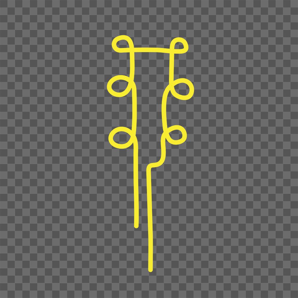 Guitar icon png, music symbol flat design illustration