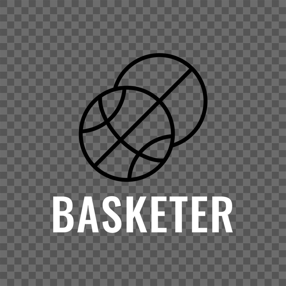 Basketball logo png transparent, sports club business graphic in modern design