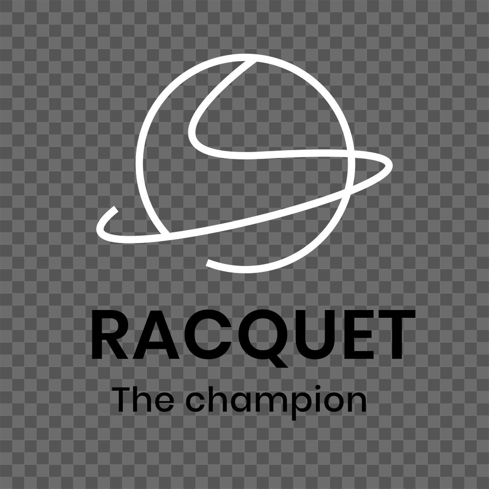 Racquet logo png transparent, sports club business graphic in modern design