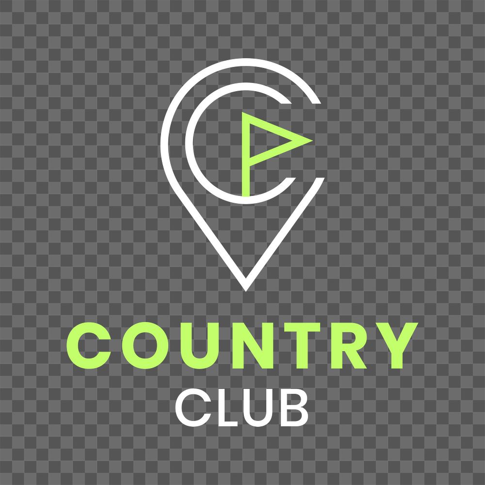 Country gold club logo png, professional business transparent graphic