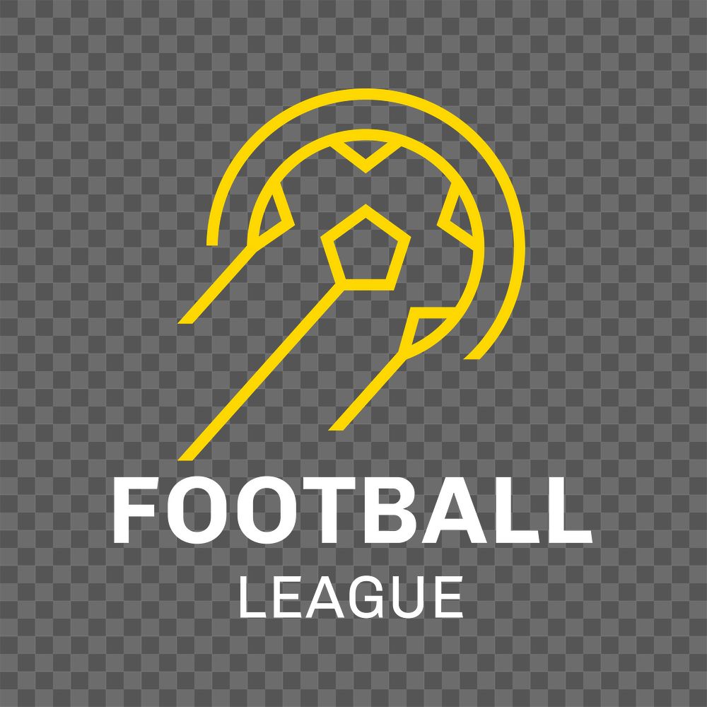 Football logo png transparent, sports club business graphic in modern design