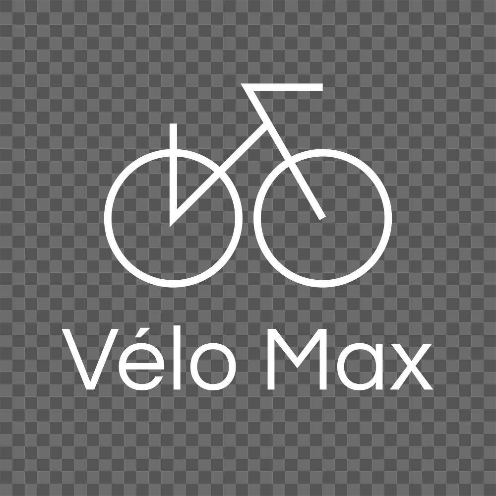 Cycle sports logo png, bicycle illustration in modern transparent design