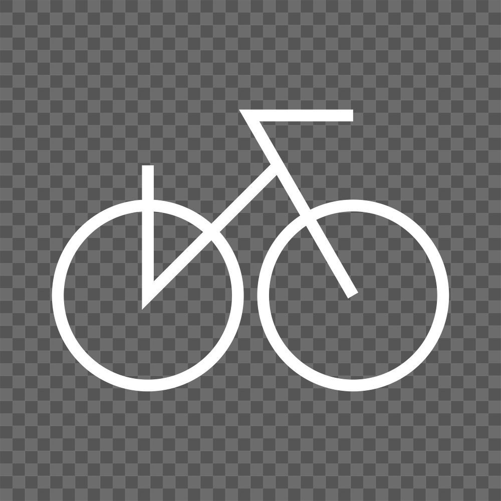 Bicycle png logo element, cycle sports, white minimal design