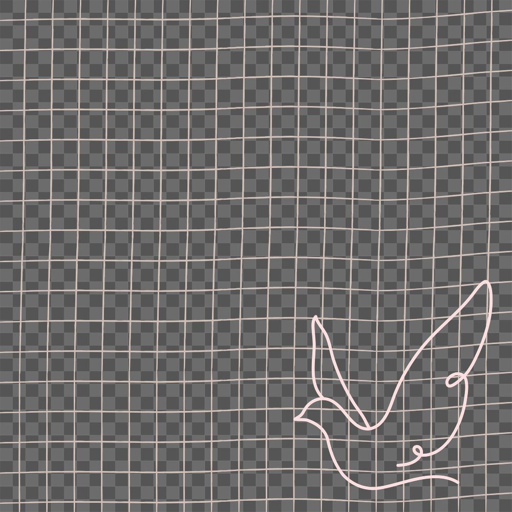 Png dove grid background, transparent design