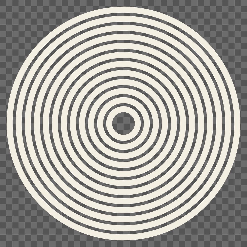 Hypnotic circle png sticker, collage element, transparent background